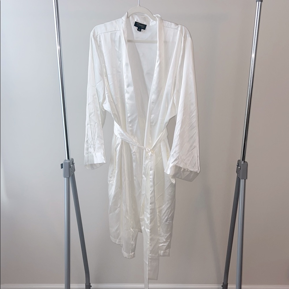 White Satin Robe